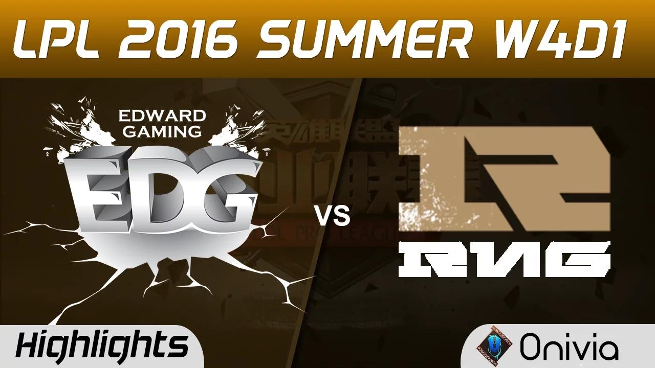 EDG vs RNG Highlights Game 2 Tencent LPL Summer 2016 W4D1 Edward Gaming vs Royal Never Give Up thumbnail