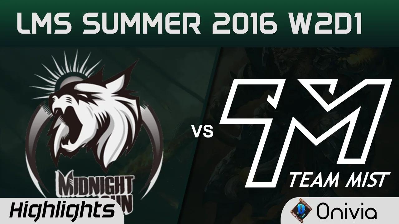 MSE vs TM Highlights Game 2 LMS Summer 2016 W2D1 Midnight Sun vs Team Mist thumbnail