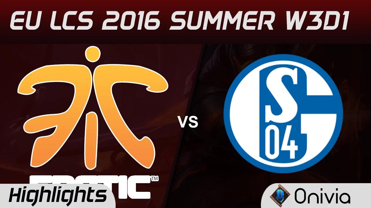 FNC vs S04 highlights Game 1 EU LCS 2016 Summer W3D1 Fnatic vs Schalke 04 thumbnail