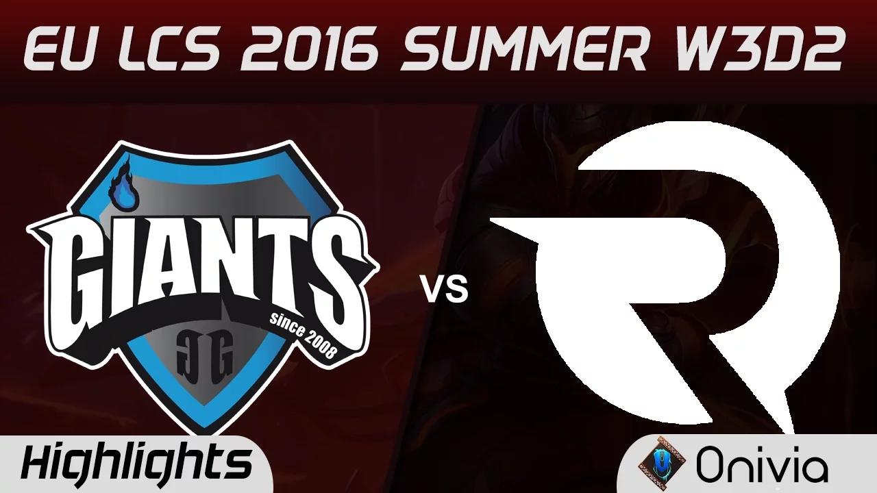 GIA vs OG highlights Game 2 EU LCS 2016 Summer W3D2 Giants vs Origen thumbnail