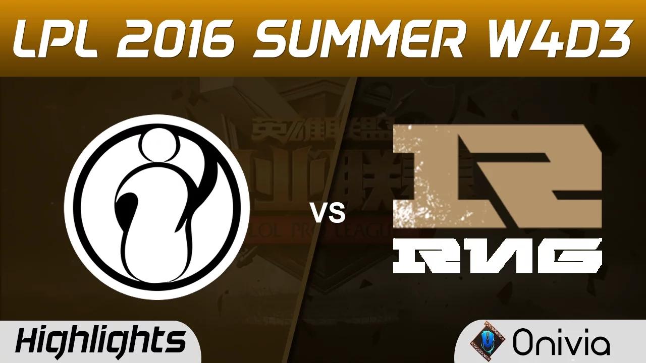 IG vs RNG Highlights Game 1 Tencent LPL Summer 2016 W4D3 Invictus Gaming vs Royal Never Give Up thumbnail