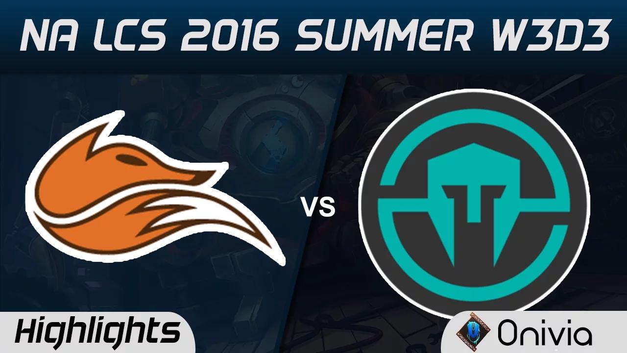 FOX vs IMT highlights Game 2 NA LCS 2016 Summer W3D3 Echo Fox vs Immortals thumbnail