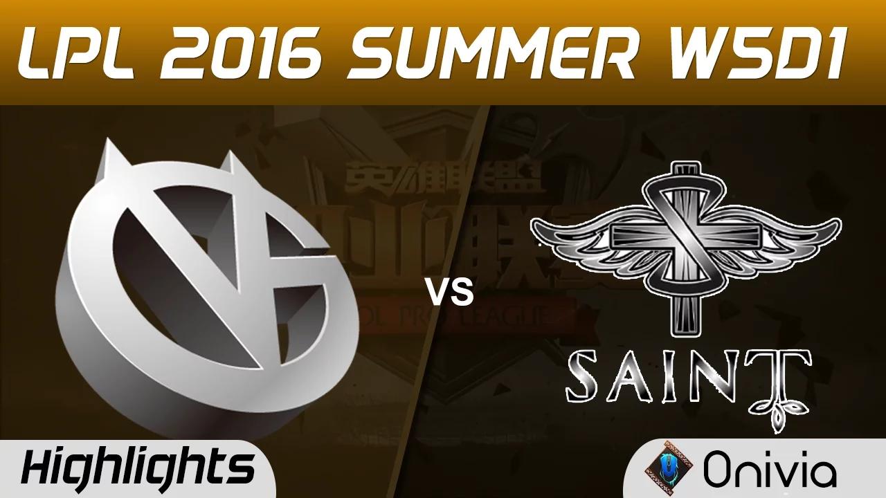 VG vs SAT Highlights Game 1 Tencent LPL Summer 2016 W5D1 Vici Gaming vs Saint thumbnail