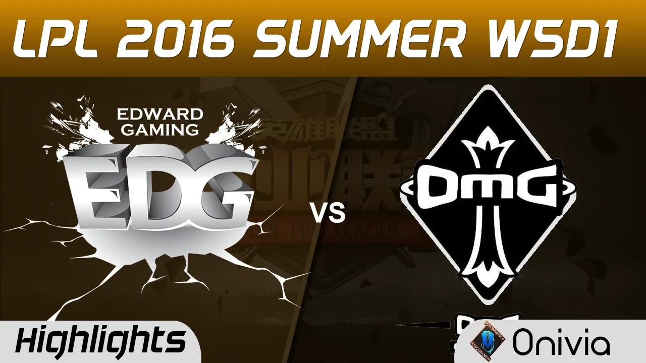 EDG vs OMG Highlights Game 1 Tencent LPL Summer 2016 W5D1 Edward Gaming vs OMG thumbnail