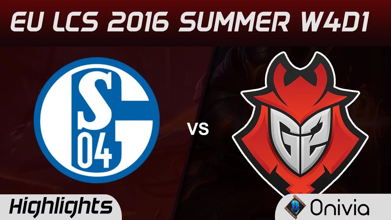 S04 vs G2 highlights Game 2 EU LCS 2016 Summer W4D1 Schalke 04 vs G2 Esports thumbnail