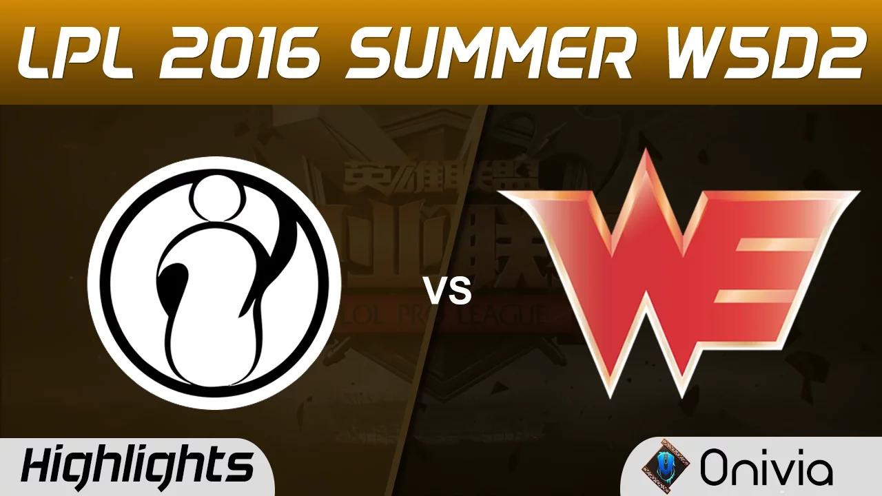 IG vs WE Highlights Game 1 Tencent LPL Summer 2016 W5D2 Invictus Gaming vs Team WE thumbnail