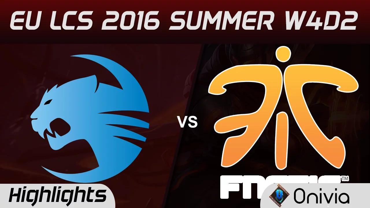 ROC vs FNC highlights Game 1 EU LCS 2016 Summer W4D2 Roccat vs Fnatic thumbnail