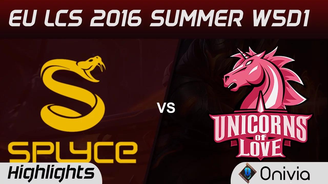 SPY vs UOL highlights Game 1 EU LCS 2016 Summer W5D1 Splyce vs Unicorns of Love thumbnail