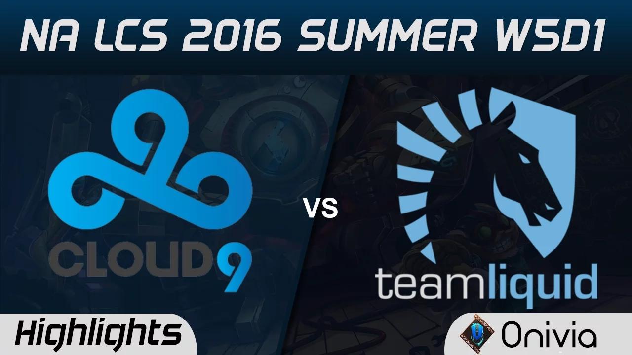 C9 vs TL highlights Game 1 NA LCS 2016 Summer W5D1 Cloud9 vs Team Liquid thumbnail