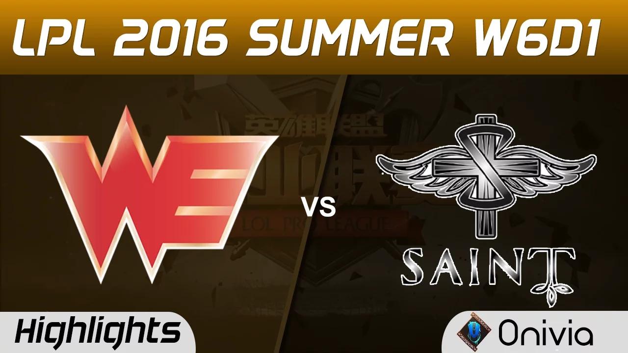 WE vs SAT Highlights Game 2 Tencent LPL Summer 2016 W6D1 Team WE vs Saint thumbnail