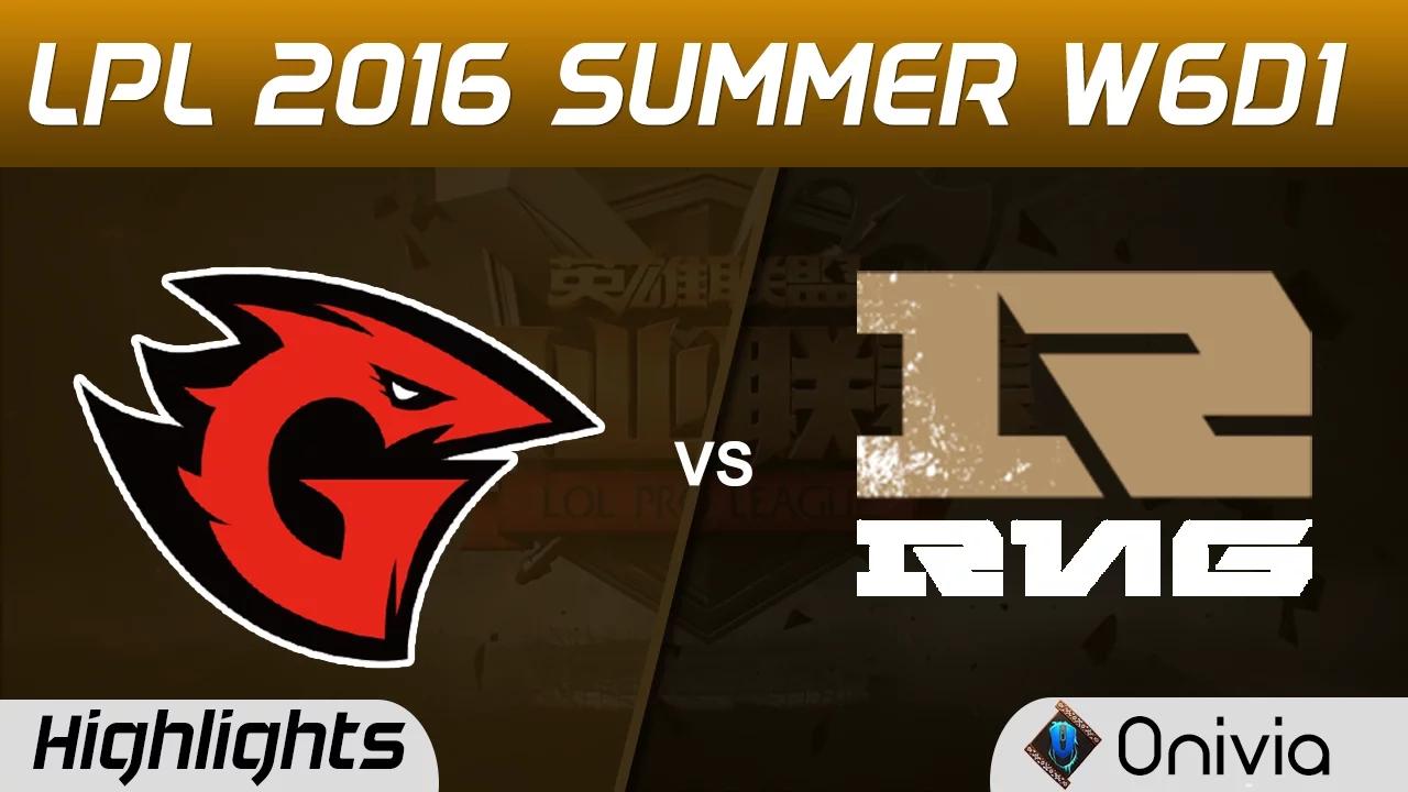 GT vs RNG Highlights Game 2 Tencent LPL Summer 2016 W6D1 Game Talents vs Royal Never Give Up thumbnail