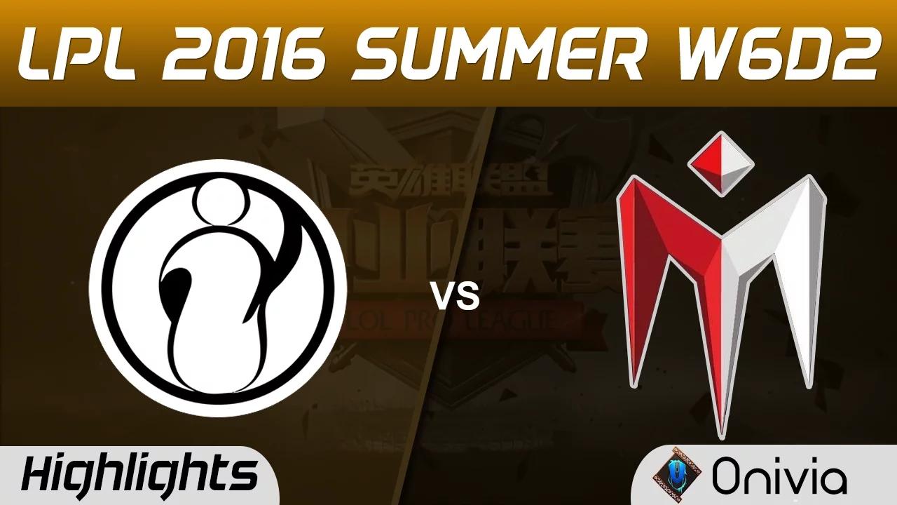 IG vs IM Highlights Game 1 Tencent LPL Summer 2016 W6D2 Invictus Gaming vs I May thumbnail