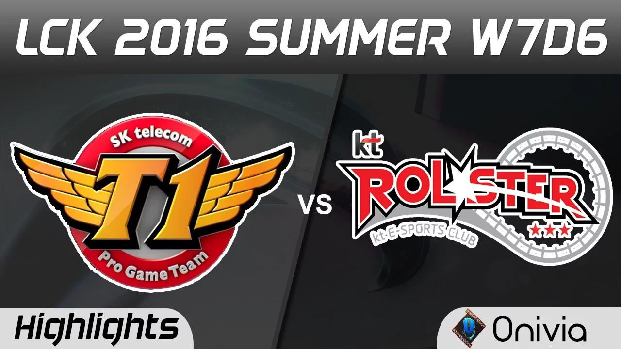 SKT vs KT Highlights Game 1 LCK Champions W7D6 2016 SK Telecom T1 vs KT Rolster thumbnail