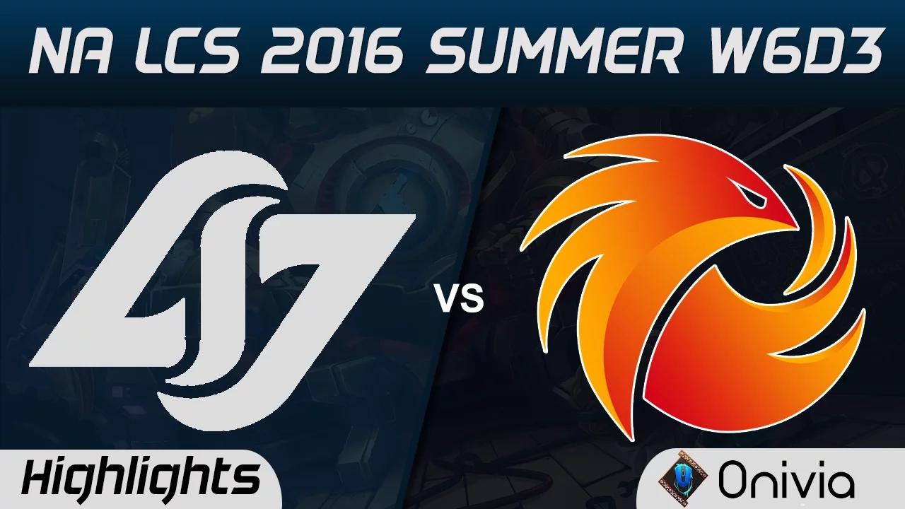 CLG vs P1 highlights Game 1 NA LCS 2016 Summer W6D3 Counter Logic Gaming vs Phoenix1 thumbnail