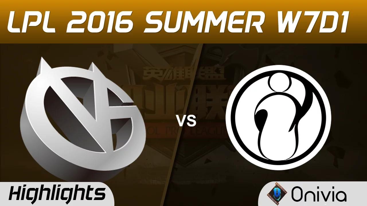 VG vs IG Highlights Game 2 Tencent LPL Summer 2016 W7D1 Vici Gaming vs Invictus Gaming thumbnail