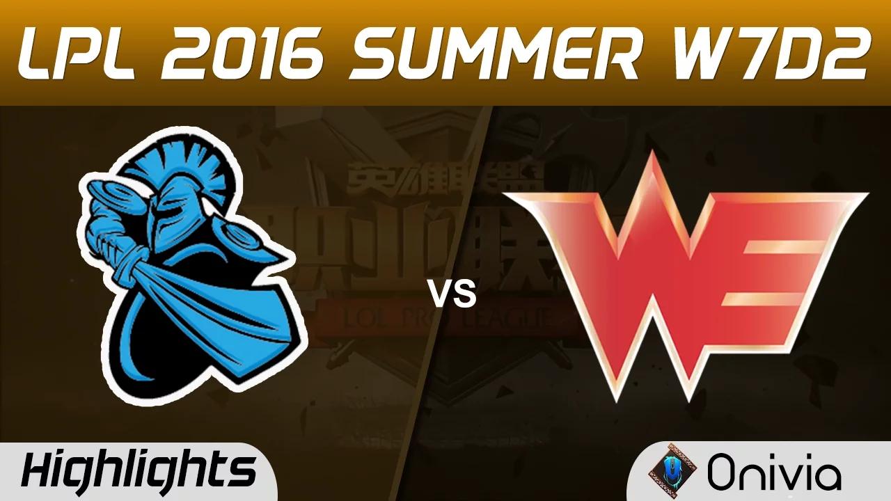 NB vs WE Highlights Game 1 Tencent LPL Summer 2016 W7D2 NewBee vs Team WE thumbnail