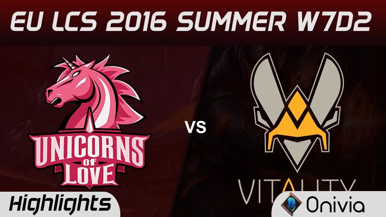 UOL vs VIT highlights Game 1 EU LCS 2016 Summer W7D2 Unicorns of Love vs Vitality thumbnail