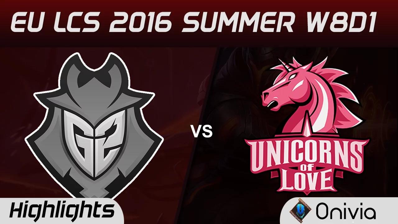 G2 vs UOL highlights Game 2 EU LCS 2016 Summer W8D1 G2 Esports vs Unicorns of Love thumbnail