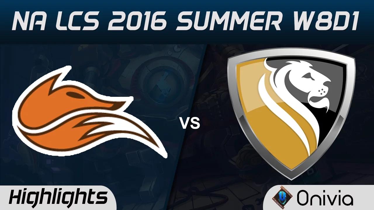 FOX vs APX highlights Game 1 NA LCS 2016 Summer W8D1 Echo Fox vs Apex thumbnail