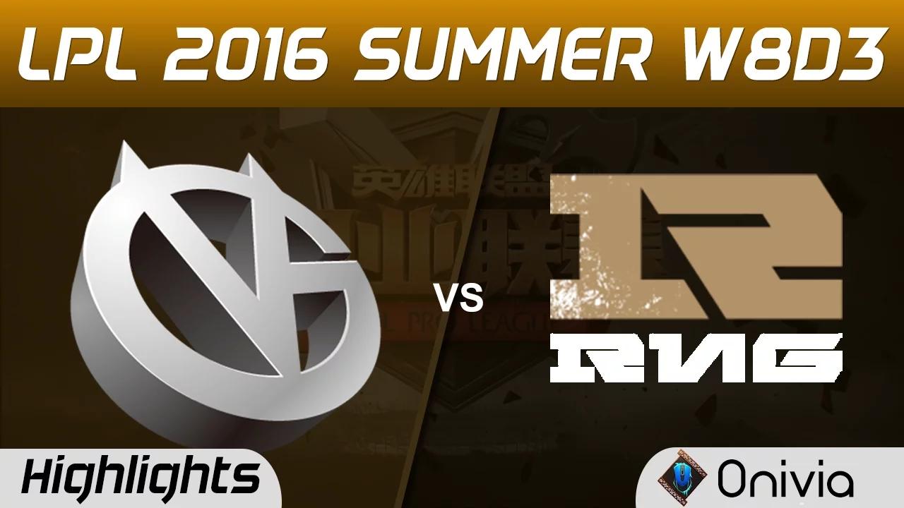 VG vs RNG Highlights Game 1 Tencent LPL Summer 2016 W8D3 Vici Gaming vs Royal Never Give Up thumbnail