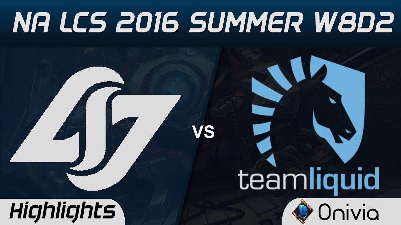 CLG vs TL highlights Game 1 NA LCS 2016 Summer W8D2 Counter Logic Gaming vs Team Liquid thumbnail