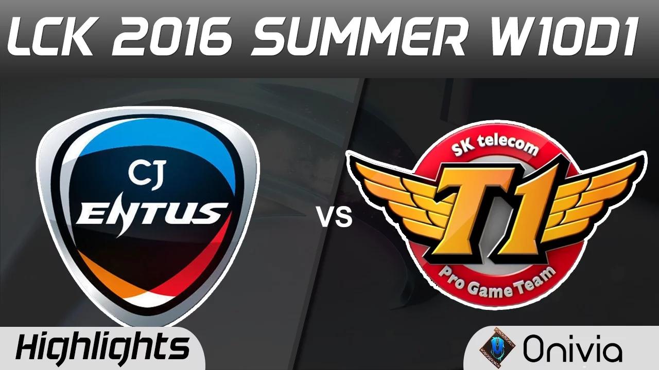 CJ vs SKT Highlights Game 3 LCK Champions W10D1 2016 CJ Entus vs SK Telecom thumbnail