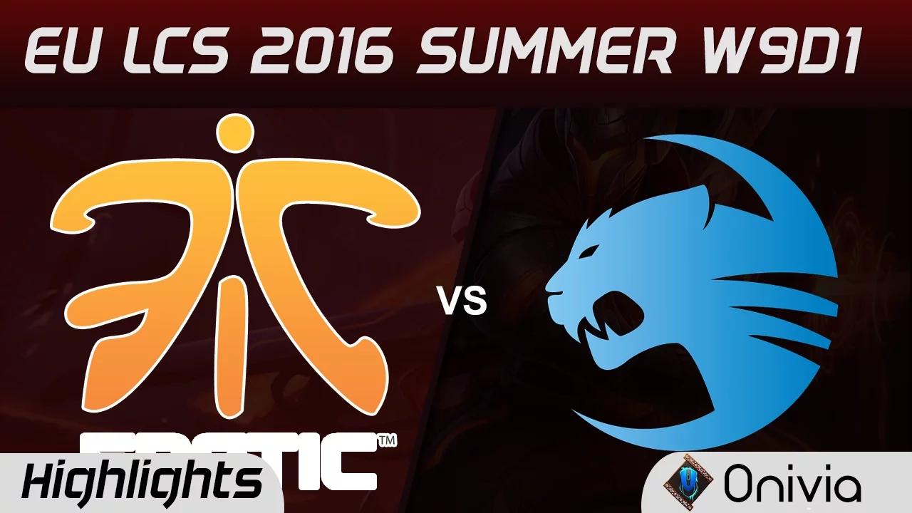 FNC vs ROC highlights Game 1 EU LCS 2016 Summer W9D1 Fnatic vs Roccat thumbnail