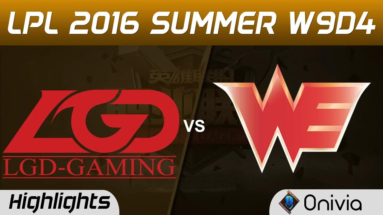 LGD vs WE Highlights Game 1 Tencent LPL Summer 2016 W9D4 LGD Gaming vs Team WE thumbnail