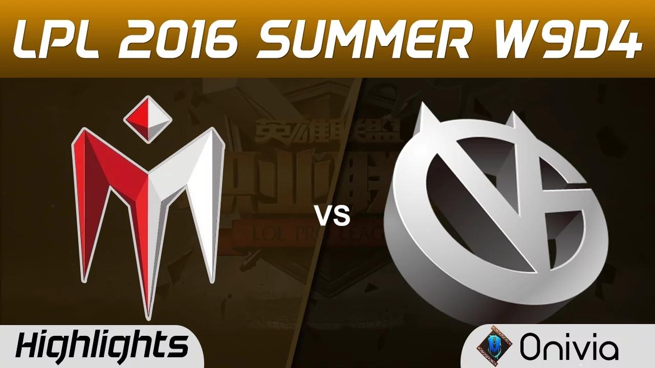 IM vs VG Highlights Game 1 Tencent LPL Summer 2016 W9D4 I May vs Vici Gaming thumbnail