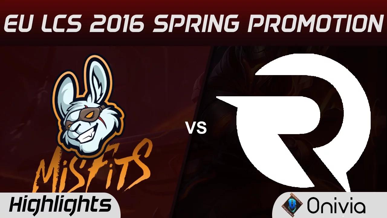 MSF vs OG highlights Game 3 EU LCS 2016 Spring Pormotion Misfits vs Origen thumbnail