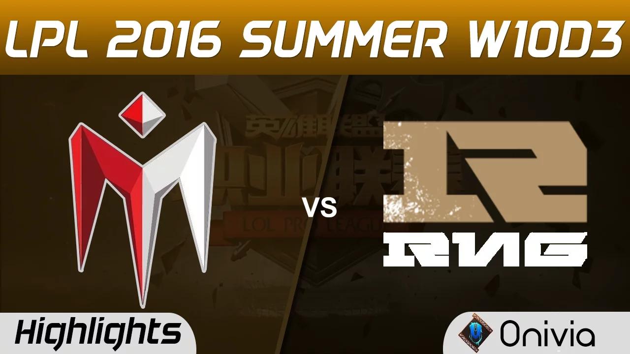 IM vs RNG Highlights Game 1 Tencent LPL Summer 2016 W10D3 I May vs Royal Never Give Up thumbnail