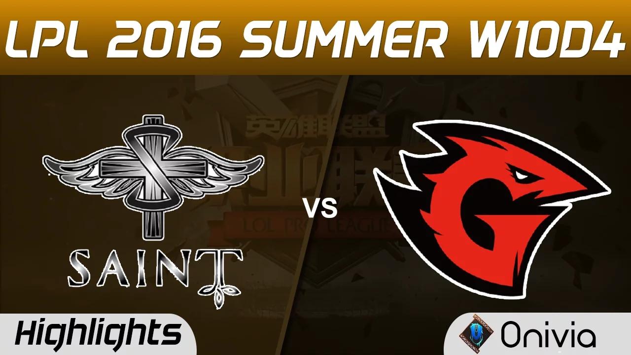 SAT vs GT Highlights Game 1 Tencent LPL Summer 2016 W10D4 Saint vs Game Talents thumbnail