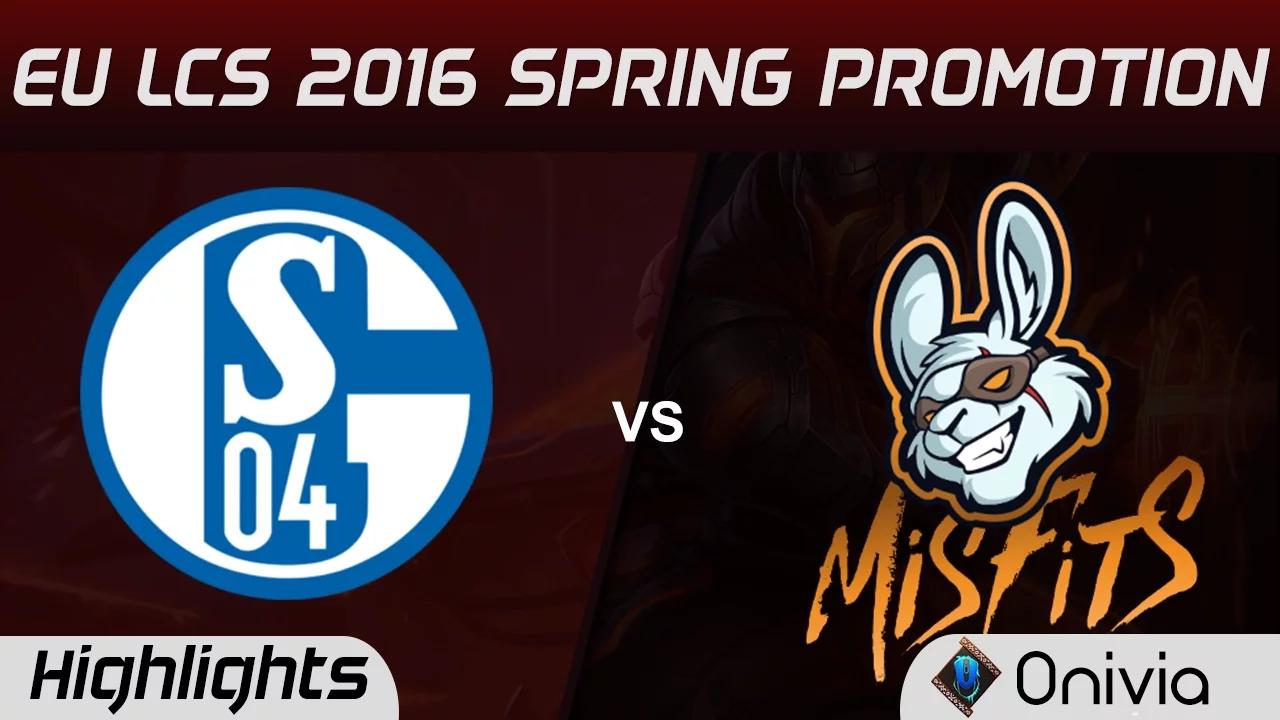 S04 vs MSF highlights Game 2 EU LCS 2016 Spring Promotion Schalke 04 vs Misfits thumbnail