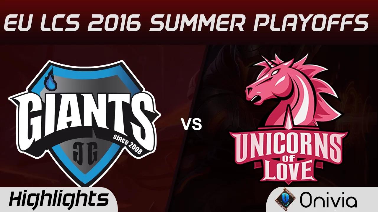 GIA vs UOL highlights Game 2 EU LCS 2016 Summer Playoffs Quarterfinals Giants vs Unicorns of Love thumbnail