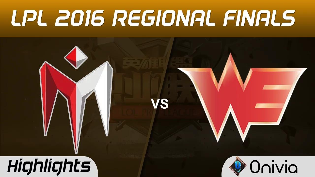 IM vs WE Highlights Game 3 Tencent LPL Summer 2016 Regional Finals I May vs Team WE thumbnail