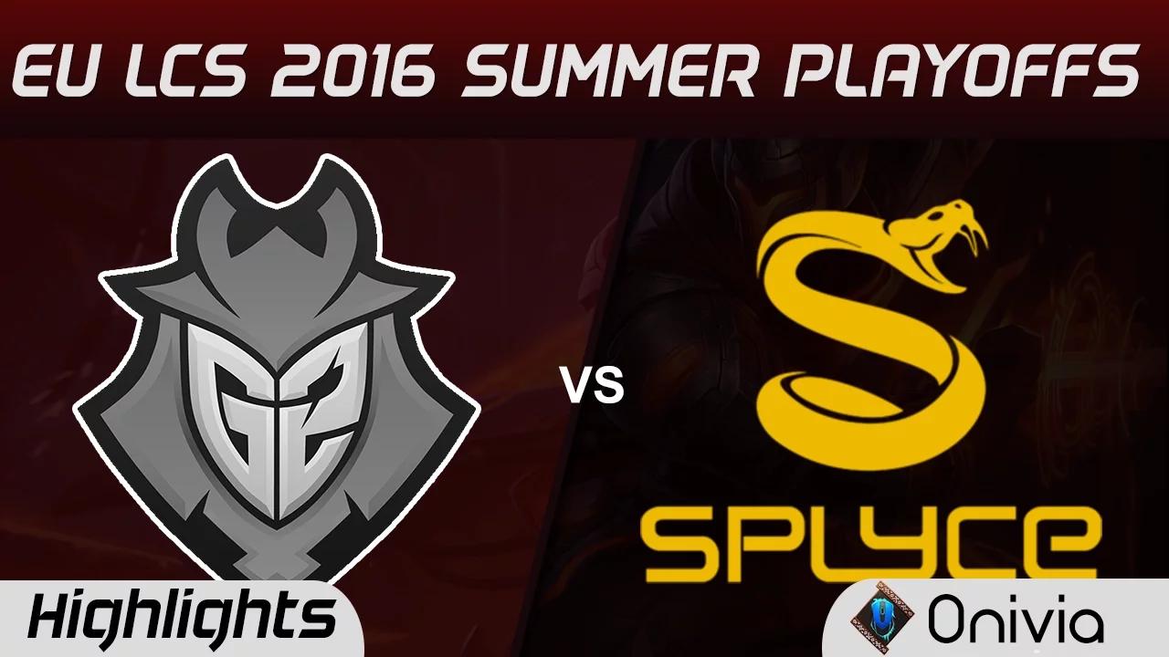 G2 vs SPY Highlights Game 2 EU LCS 2016 Summer Playoffs Finals G2 Esports vs Splyce thumbnail