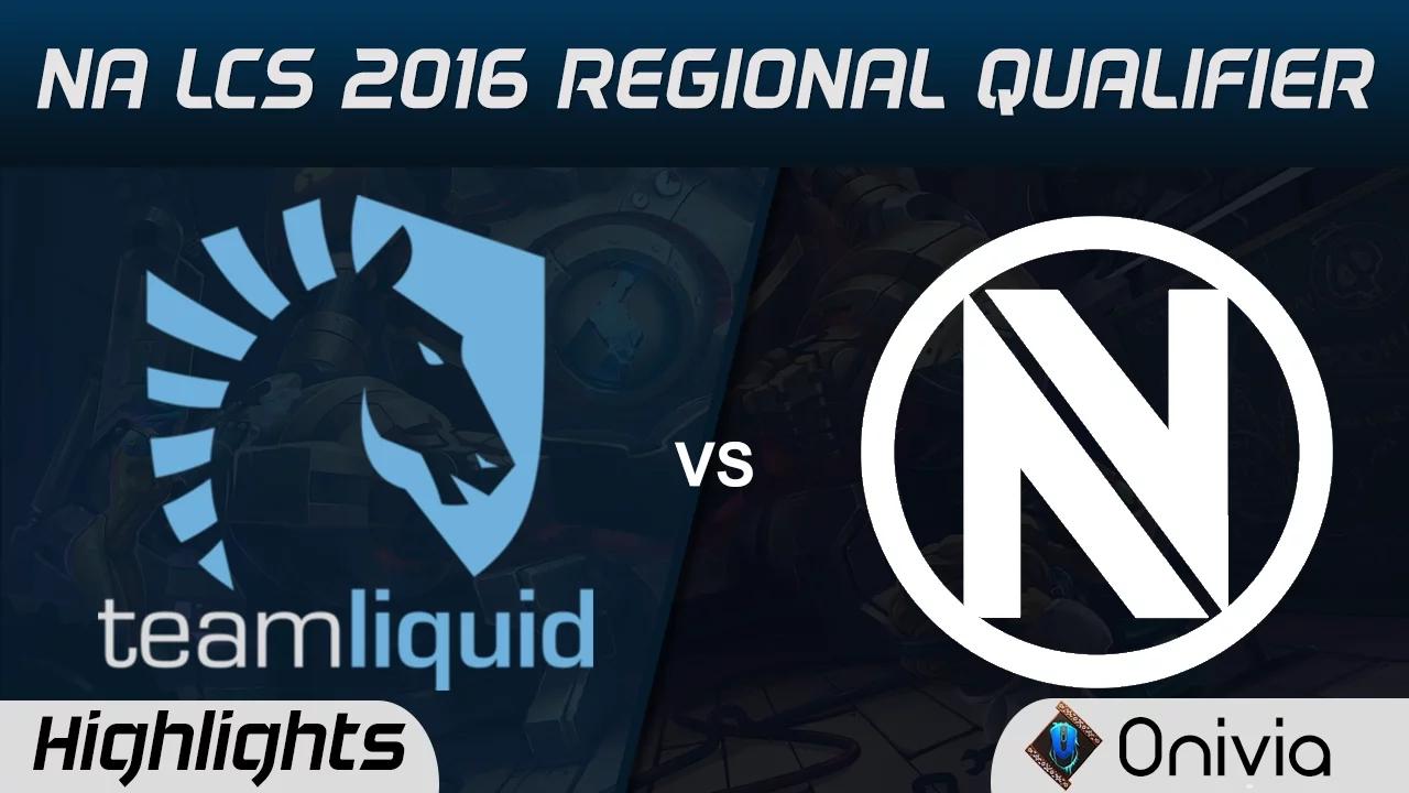 TL vs NV Highlights Game 3 NA LCS 2016 Regional Qualifier Team Liquid vs EnvyUs thumbnail