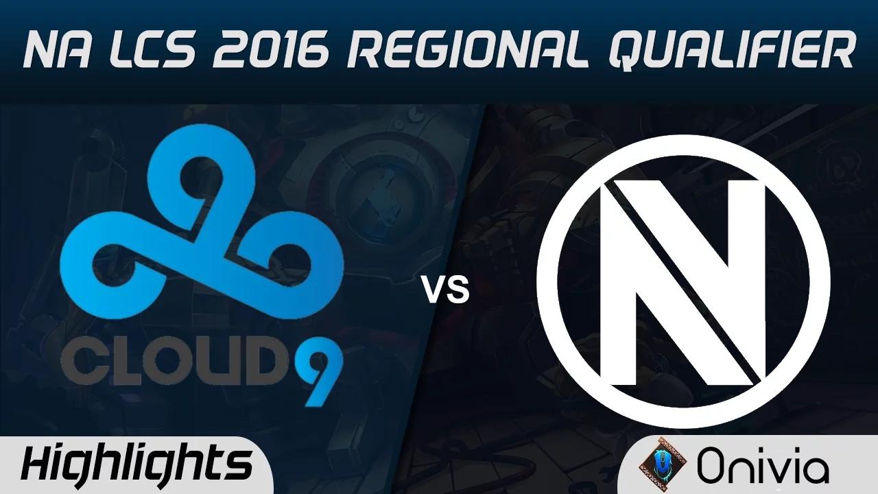 C9 vs NV Highlights Game 1 NA LCS 2016 Regional Qualifier Cloud9 vs EnvyUs thumbnail