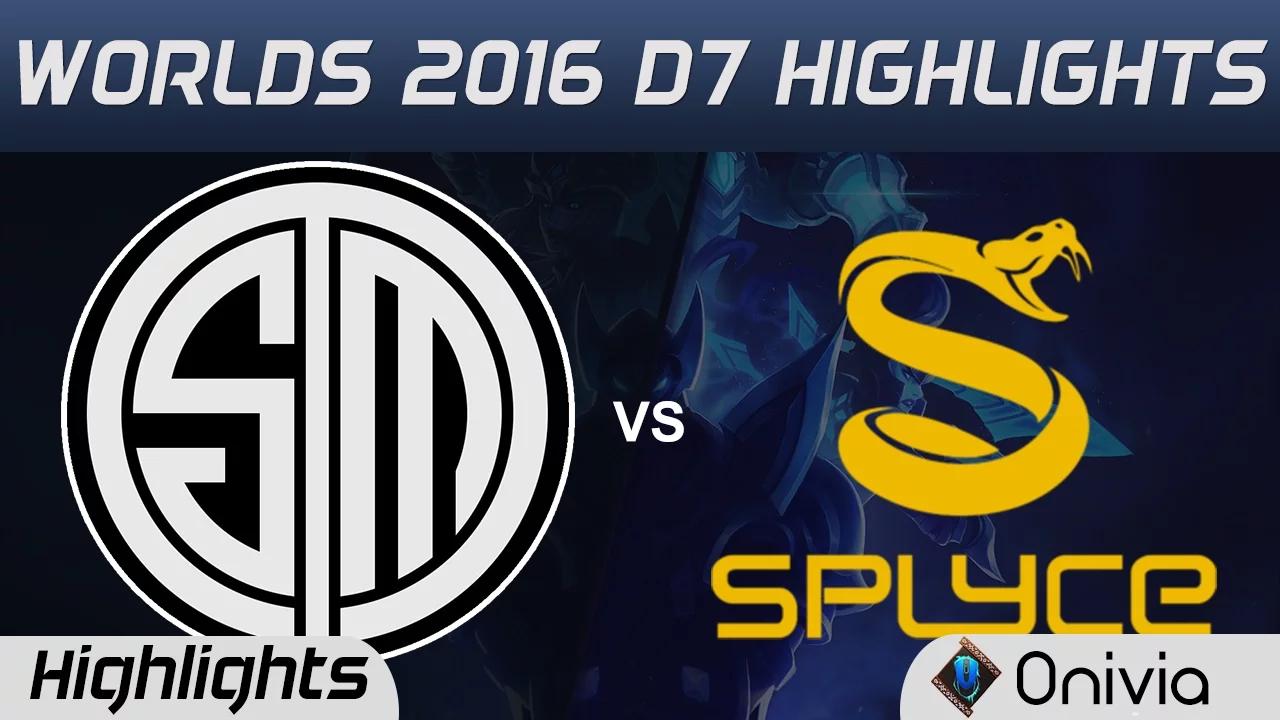 TSM vs SPY Highlights Worlds 2016 D7 Team Solo Mid vs Splyce thumbnail