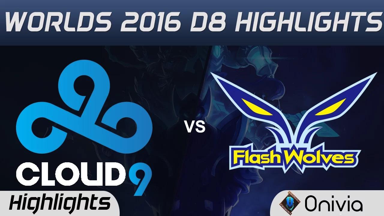 C9 vs FW Highlights Worlds 2016 D8 Cloud9 vs Flash Wolves thumbnail