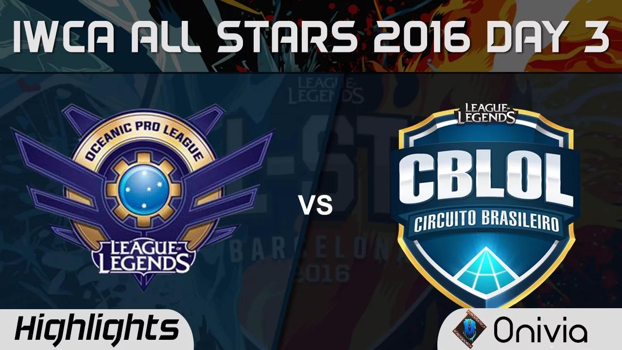 OPL vs CBLOL All for One Highlights IWCA Barcelona 2016 D3 Oceania vs Brazil thumbnail