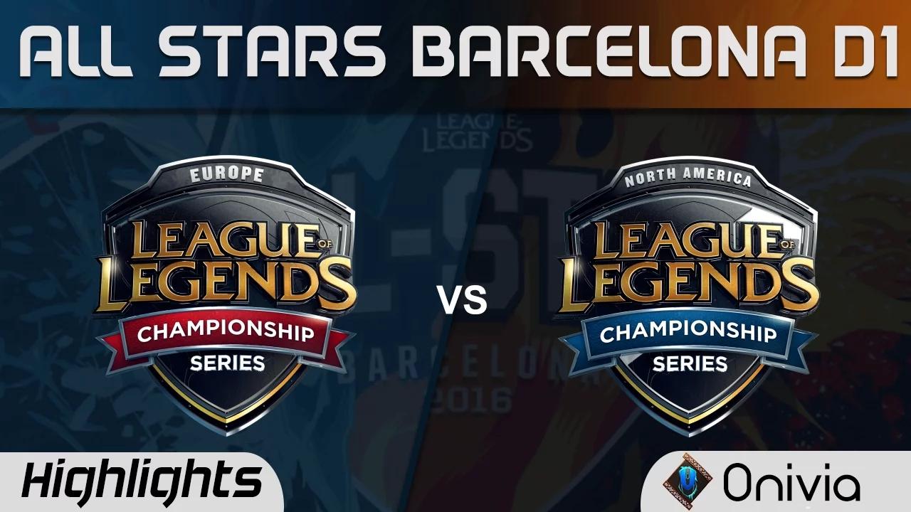 EU LCS vs NA LCS Highlights All Stars Barcelona 2016 D1 EU LCS vs NA LCS thumbnail