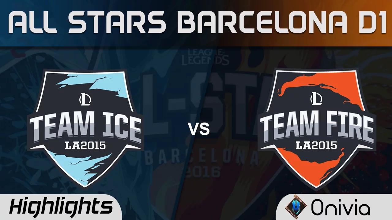 Team Ice vs Team Fire Marksmen mode Highlights All Stars Barcelona 2016 thumbnail