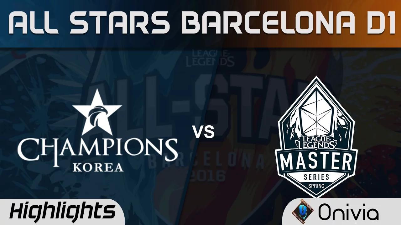 LCK vs LMS Highlights All Stars Barcelona 2016 Korea vs LMS thumbnail