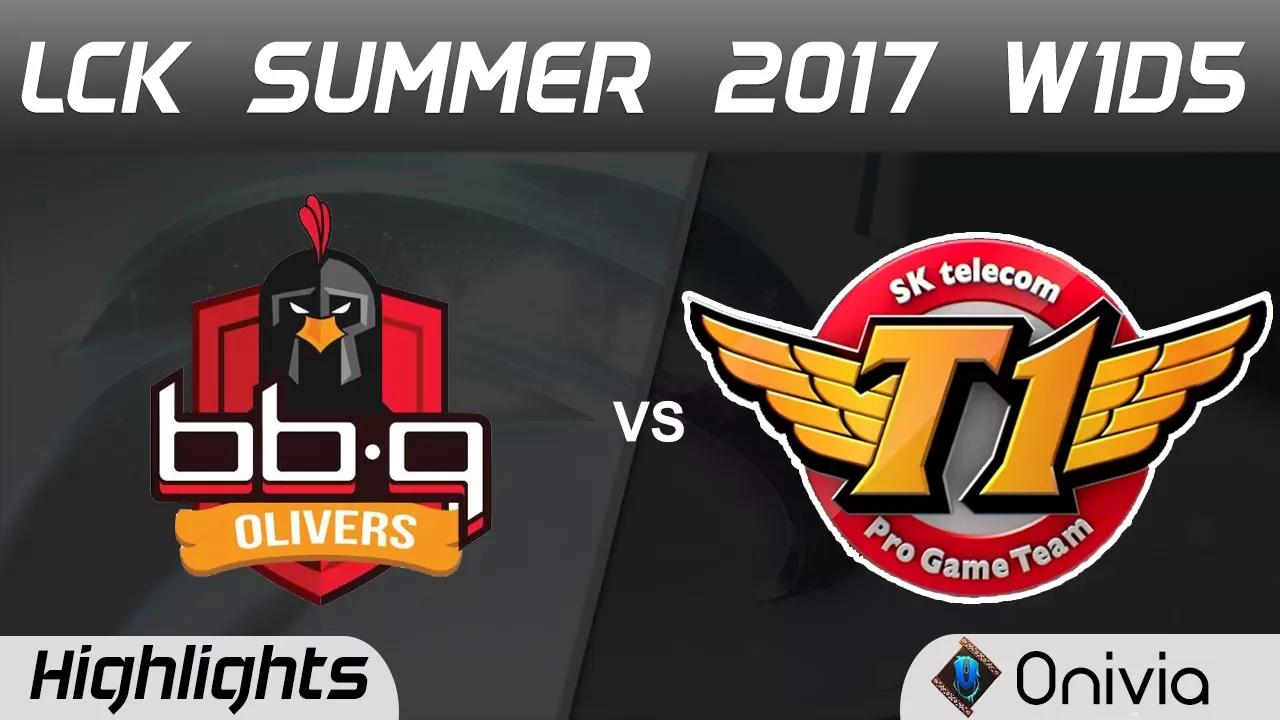 BBQ vs SKT Highlights Game 2 LCK SUMMER 2017 BBQ Olivers vs SK Telecom T1 By Onivia thumbnail