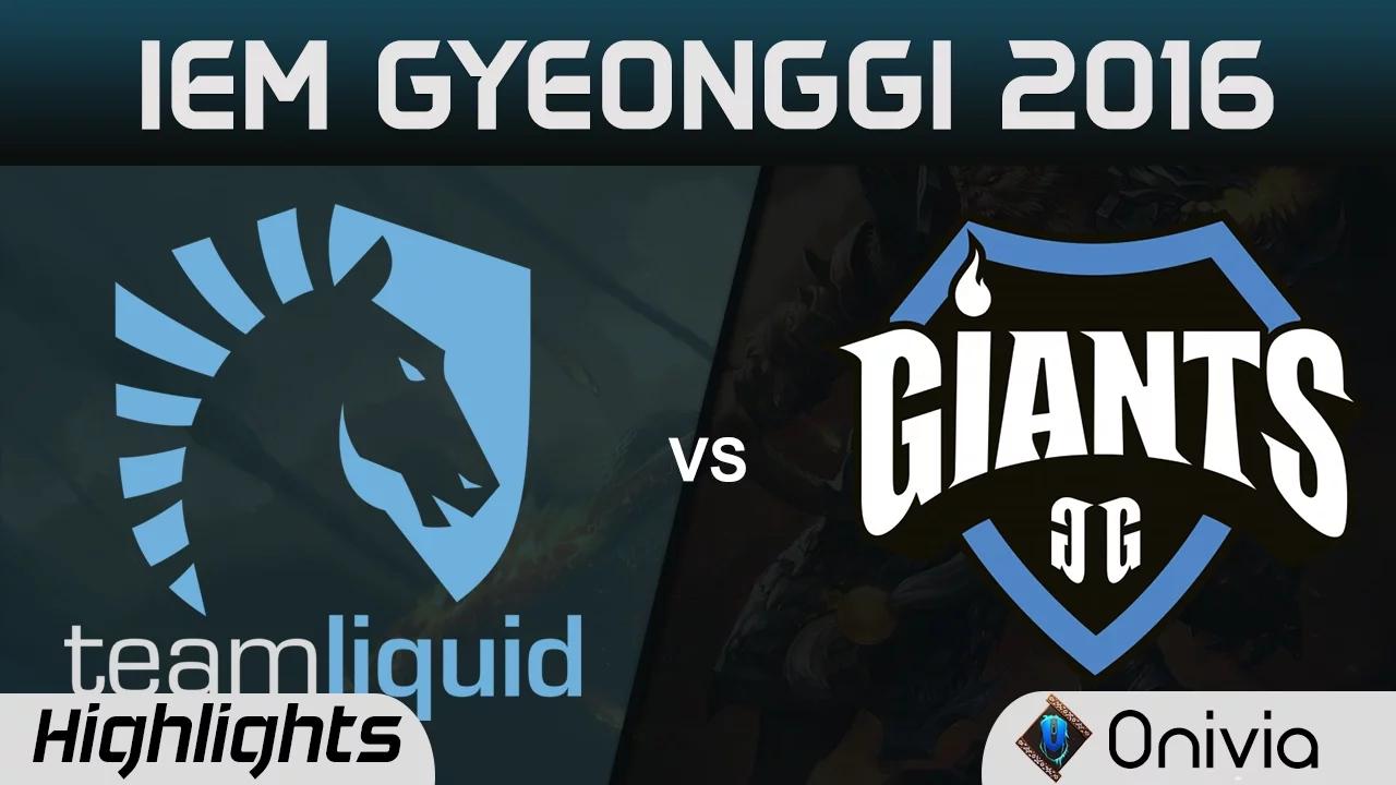 TL vs GIA Highlights IEM Gyeonggi 2016 D2 Team Liquid vs Giants thumbnail