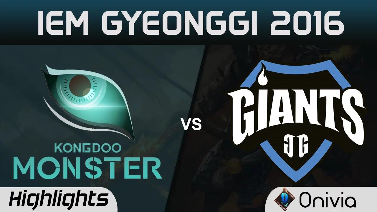 KDM vs GIA Highlights Game 1 IEM Gyeonggi 2016 D2 Kongdoo Monster vs Giants thumbnail