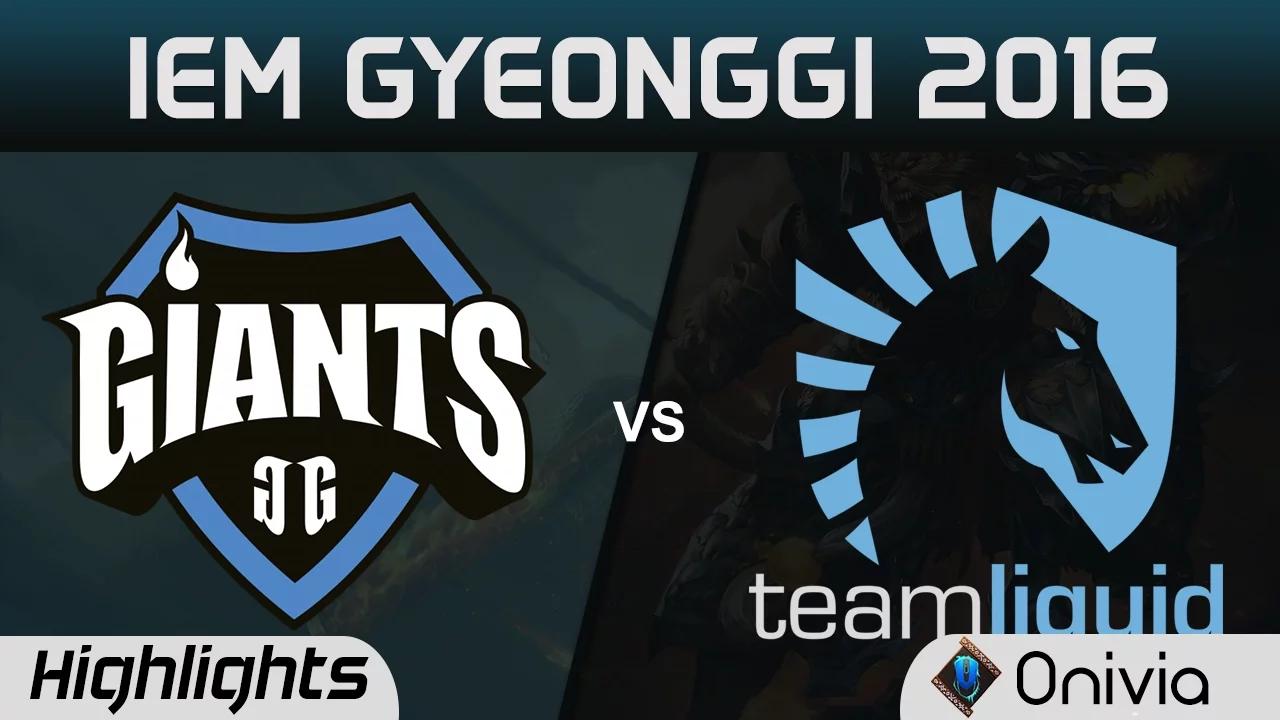 GIA vs TL Highlights Game 2 IEM Gyeonggi 2016 D2 Giants vs Team Liquid thumbnail