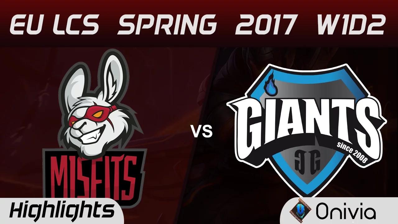 MSF vs GIA Highlights Game 1 EU LCS Spring 2017 W1D2 Misfits vs Giants thumbnail