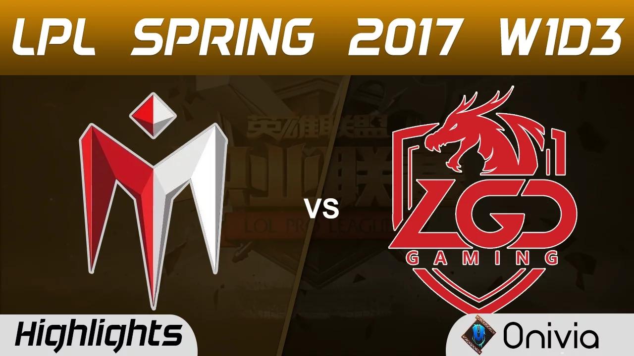 LGD vs IM Highlights Game 1 LPL Spring 2017 W1D3  LGD Gaming vs I May thumbnail